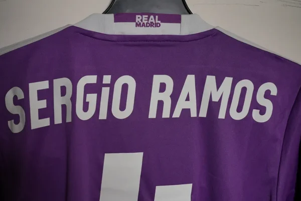 Real Madrid 2016-17 Away Sergio Ramos Long Sleeve Jersey - Image 5