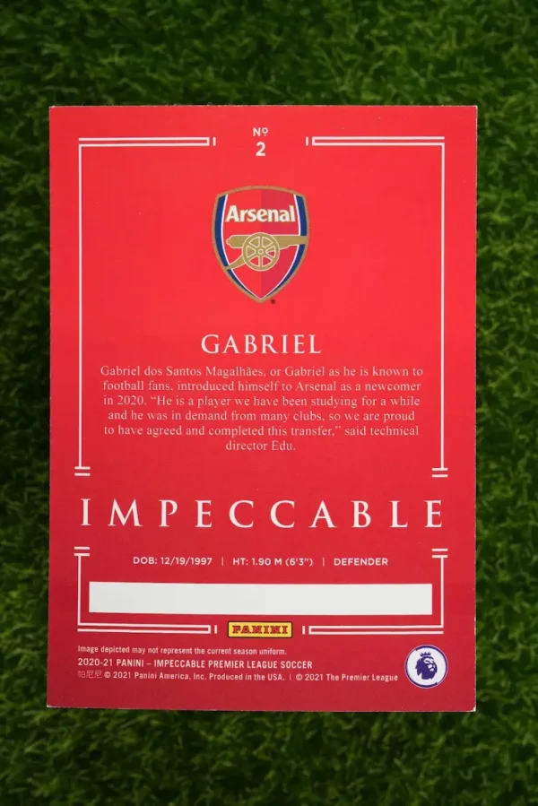 2020-21 Panini Impeccable Gabriel RC 12/75 - Image 2