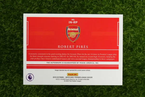2019-20 Panini Impeccable Robert Pires Indelible Ink Auto 42/50 - Image 2