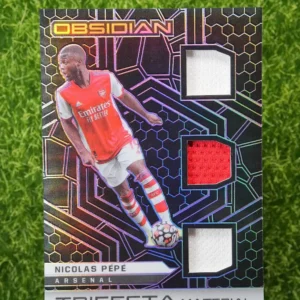 2021-22 Panini Obsidian Nicolas Pépé Trifecta Material Patch 55/75