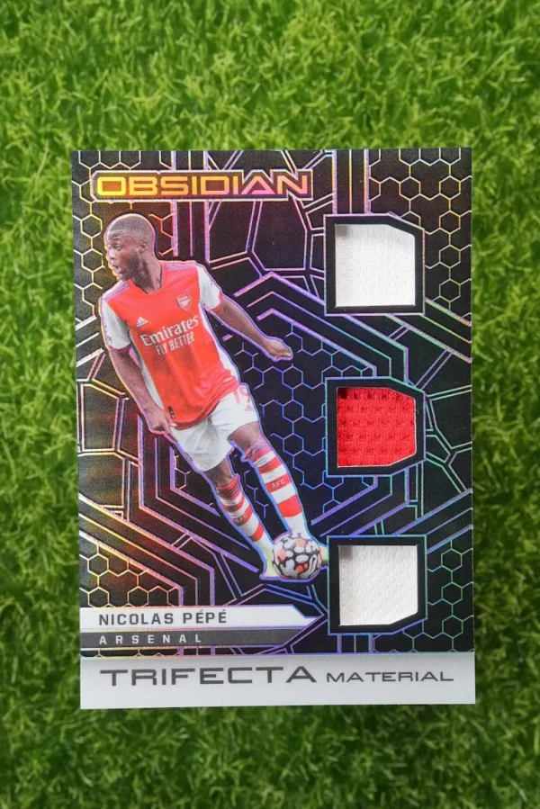 2021-22 Panini Obsidian Nicolas Pépé Trifecta Material Patch 55/75