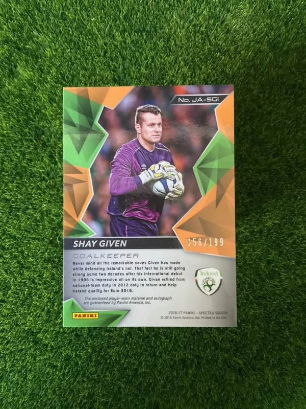 2016-17 Panini Spectra Shay Given Patch Auto 56/199 - Image 2