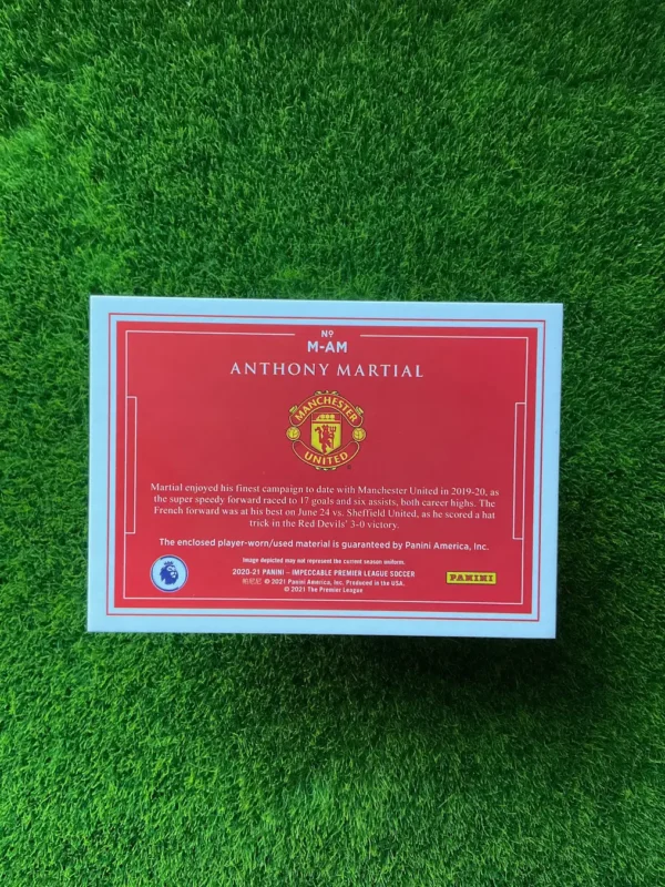 2020-21 Panini Immaculate Collection Anthony Martial Patch 06/25 - Image 2