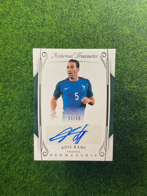 2018 Panini National Treasures Adil Rami Penmanship Auto 74/99