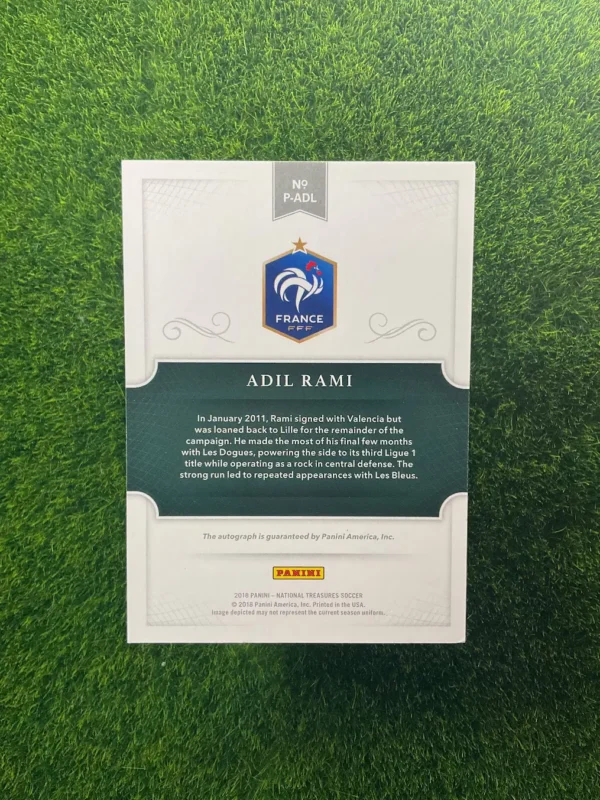 2018 Panini National Treasures Adil Rami Penmanship Auto 74/99 - Image 2