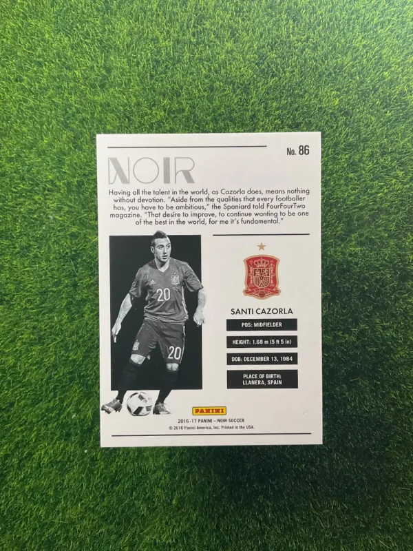 2016-17 Panini Noir Santi Cazorla 50/75 - Image 2
