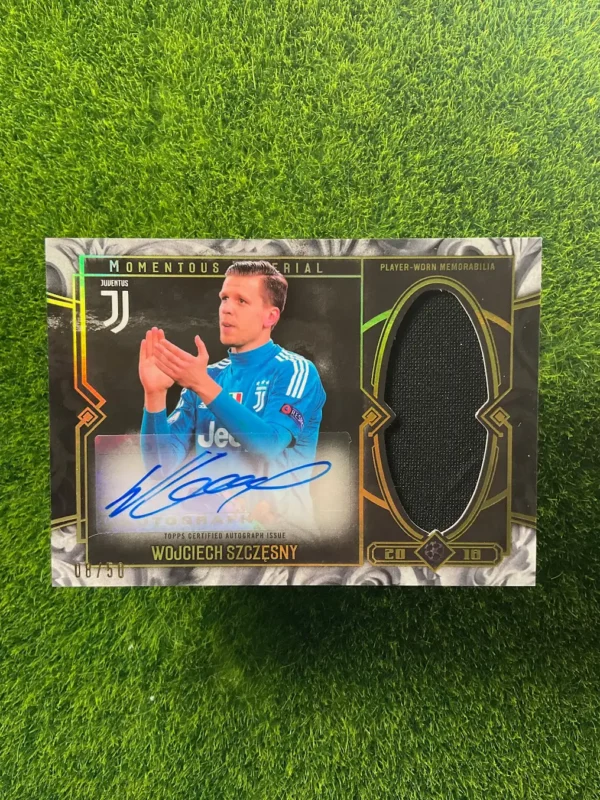 2017-18 Topps Museum Collection Wojciech Szczęsny Momentous Material Jumbo Patch Auto 08/50