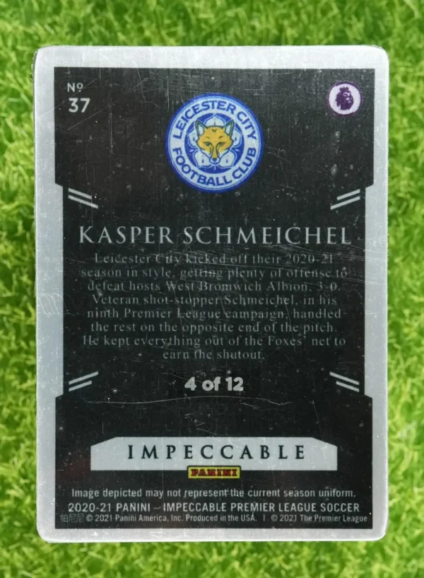 2020-21 Panini Impeccable Kasper Schmeichel Stainless Stars 4/12 - Image 2