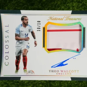 2018 Panini National Treasures Theo Walcott Colossal Jumbo Patch Auto 10/10
