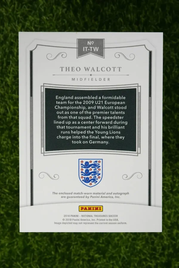 2018 Panini National Treasures Theo Walcott International Treasures Patch Auto 03/25 - Image 2