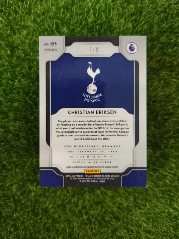 2019-20 Panini Prizm Christian Eriksen Shimmer Prizm 7/8 - Image 2