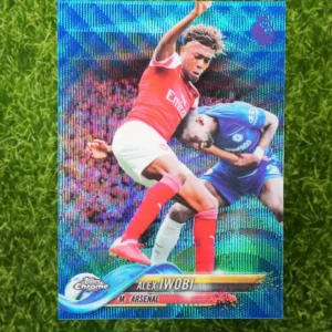 2019 Topps Chrome Alex Iwobi Blue Wave Refractor 63/75