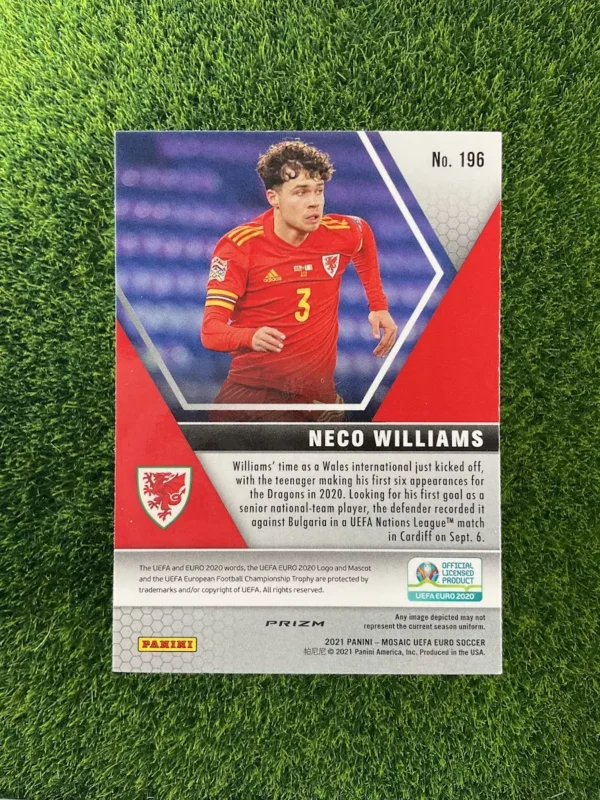 2021 Panini Mosaic Euro Neco Williams Genesis Mosaic Auto RC - Image 2