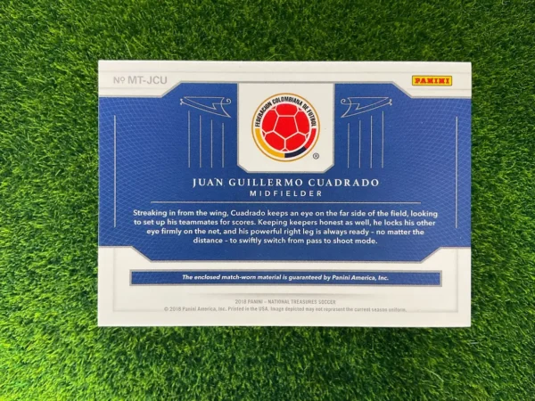 2018 Panini National Treasures Juan Guillermo Cuadrado Material Treasures Patch 26/99 - Image 2