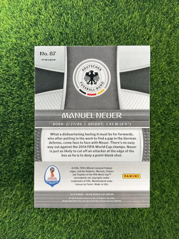 2018 Panini Prizm World Cup Manuel Neuer Hyper Prizm - Image 2