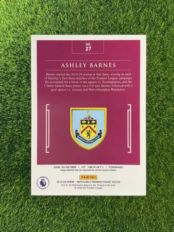 2019-20 Panini Impeccable Ashley Barnes Silver 07/08 - Image 2