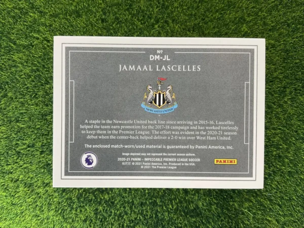 2020-21 Panini Impeccable Jamaal Lascelles Dual Patch 08/99 - Image 2