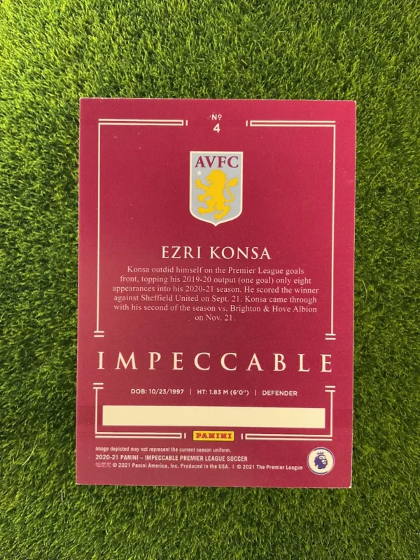 2020-21 Panini Impeccable Ezri Konsa 15/75 - Image 2
