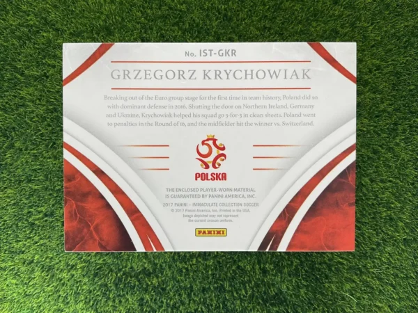 2017 Panini Immaculate Collection Grzegorz Krychowiak Standard Patch 33/49 - Image 2