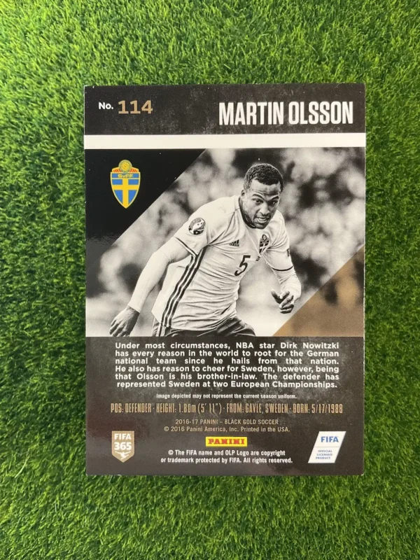 2016-17 Panini Black Gold Martin Olsson - Image 2