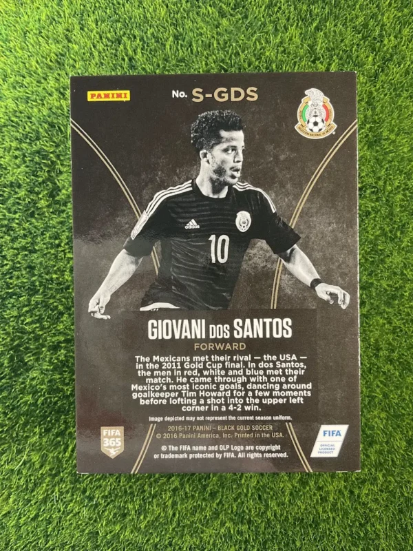 2016-17 Panini Black Gold Giovani dos Santos Black Gold Stars Memorabilia - Image 2