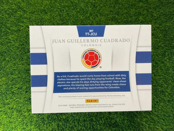2018 Panini National Treasures Juan Guillermo Cuadrado Tremendous Treasures Patch 17/99 - Image 2