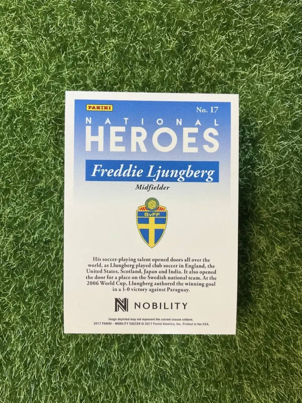 2017 Panini Nobility Freddie Ljungberg National Heroes - Image 2