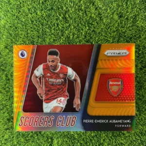 2020-21 Panini Prizm Pierre-Emerick Aubameyang Scorers Club Orange Prizm 14/25