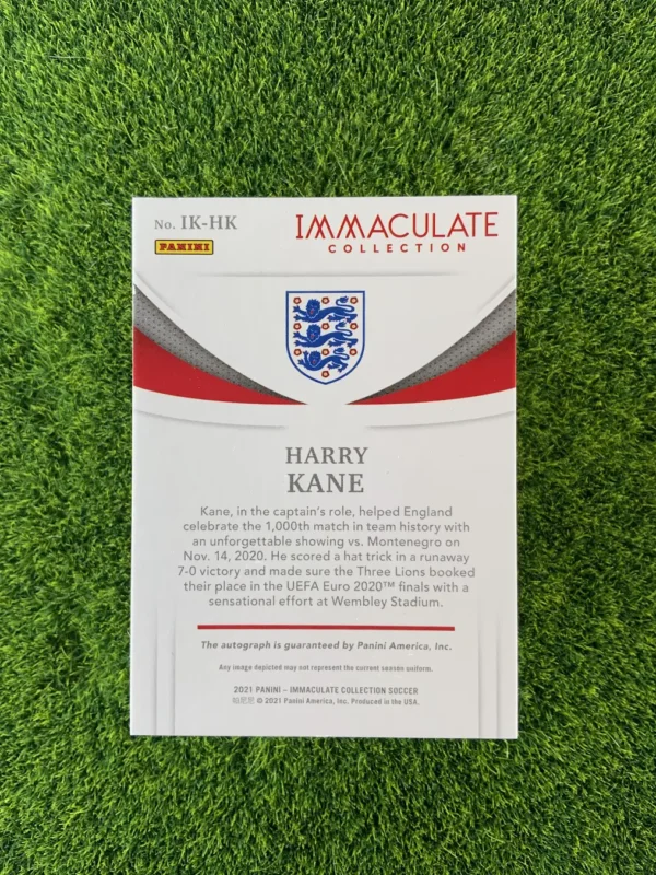 2021 Panini Immaculate Collection Harry Kane Ink Auto 2/8 - Image 2