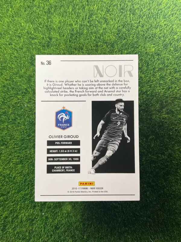 2016-17 Panini Noir Olivier Giroud 47/75 - Image 2