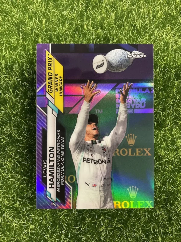 2020 Topps Chrome F1 Lewis Hamilton Grand Prix Winner Purple Refractor 143/399