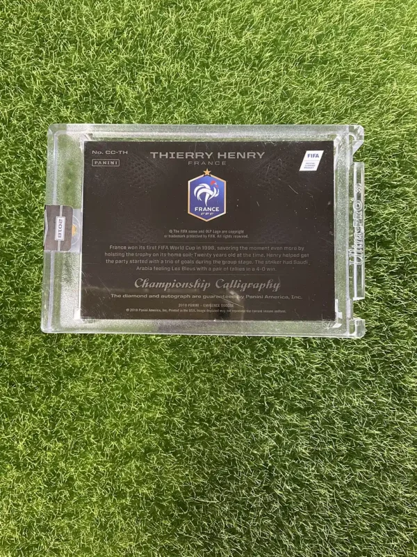2018 Panini Eminence Soccer Thierry Henry Championship Calligraphy Diamond Auto 03/10 - Image 2