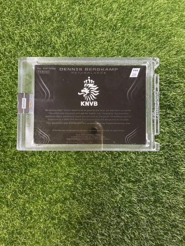 2018 Panini Eminence Soccer Dennis Bergkamp Masters of the Pitch Diamond Auto 05/10 - Image 2