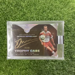 2018 Panini Eminence Soccer Dennis Bergkamp Trophy Case PFA Player of the Year Auto 10/10