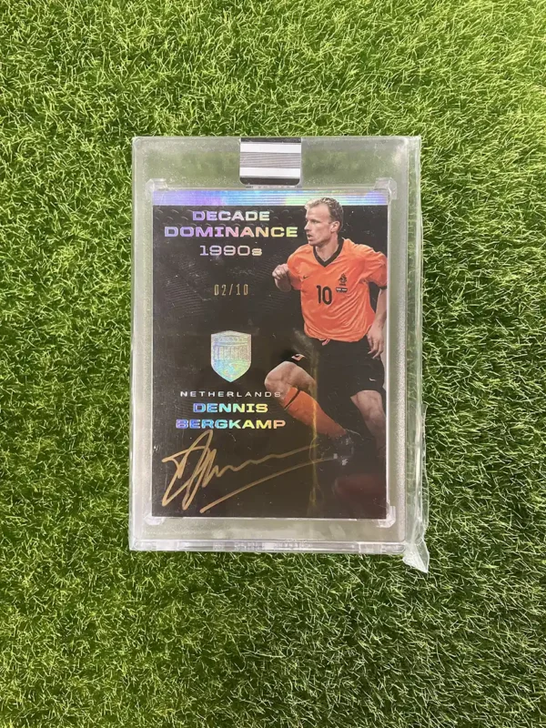 2018 Panini Eminence Soccer Dennis Bergkamp Decade Dominance 1990s Auto 02/10
