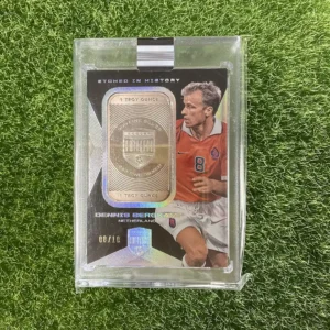 2018 Panini Eminence Soccer Dennis Bergkamp Etched in History Silver Bar 08/10