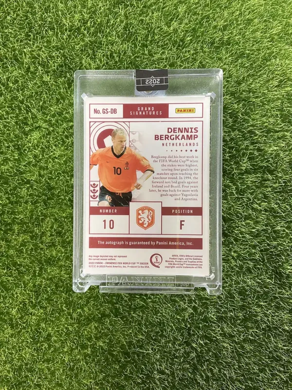 2022 Panini Eminence FIFA World Cup Dennis Bergkamp Grand Signatures Auto 04/10 - Image 2