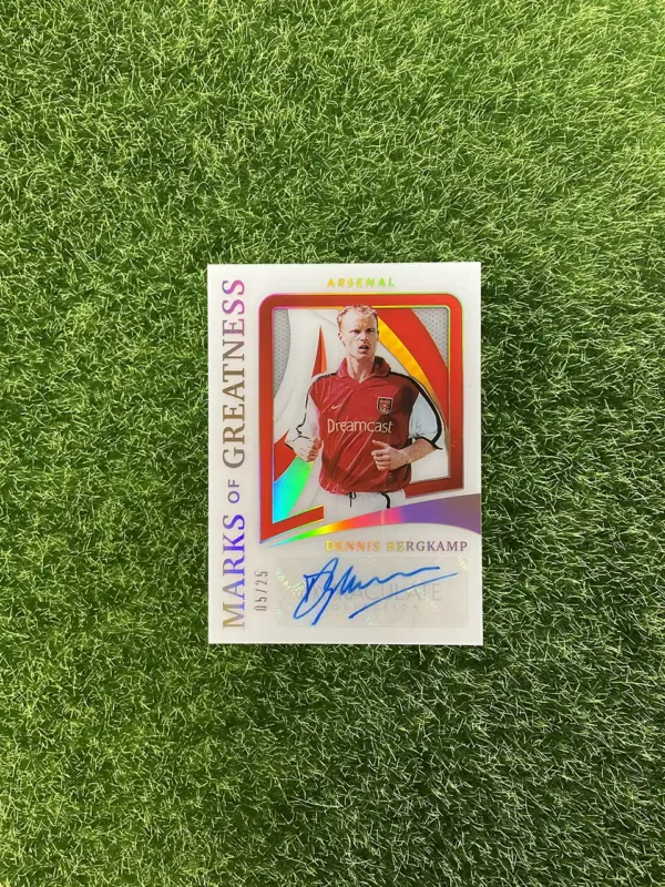 2021 Panini Immaculate Collection Soccer Dennis Bergkamp Marks of Greatness Auto 05/25