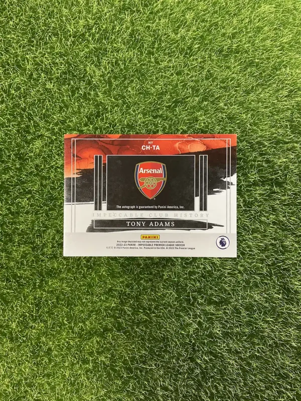 2022-23 Panini Impeccable Club History Tony Adams Auto 54/99 - Image 2