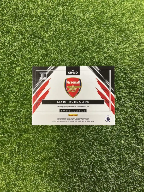 2022 Panini Impeccable Club History Marc Overmars Patch Auto 2/11 - Image 2