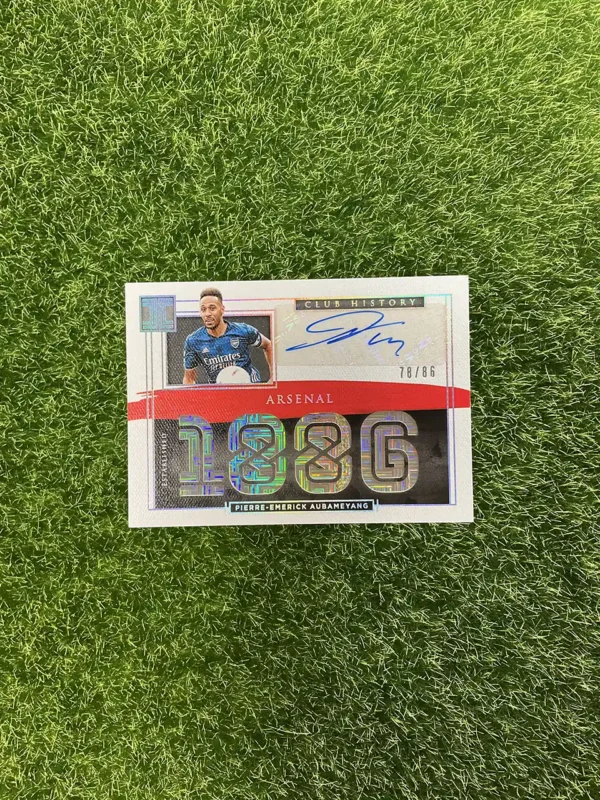 2020-21 Panini Impeccable Club History Pierre-Emerick Aubameyang Patch Auto 78/86