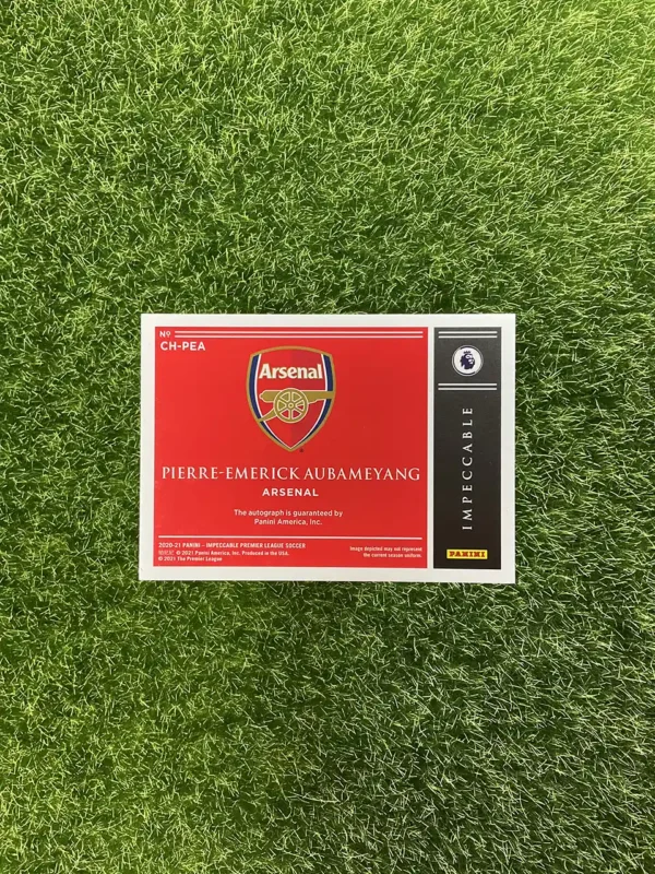 2020-21 Panini Impeccable Club History Pierre-Emerick Aubameyang Patch Auto 78/86 - Image 2