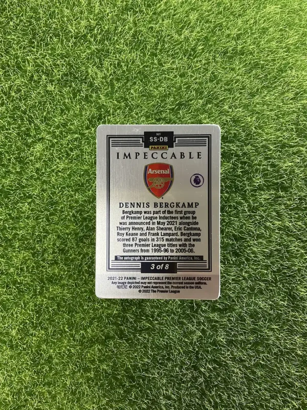 2021-22 Panini Impeccable Stainless Stars Dennis Bergkamp Auto 3/8 - Image 2