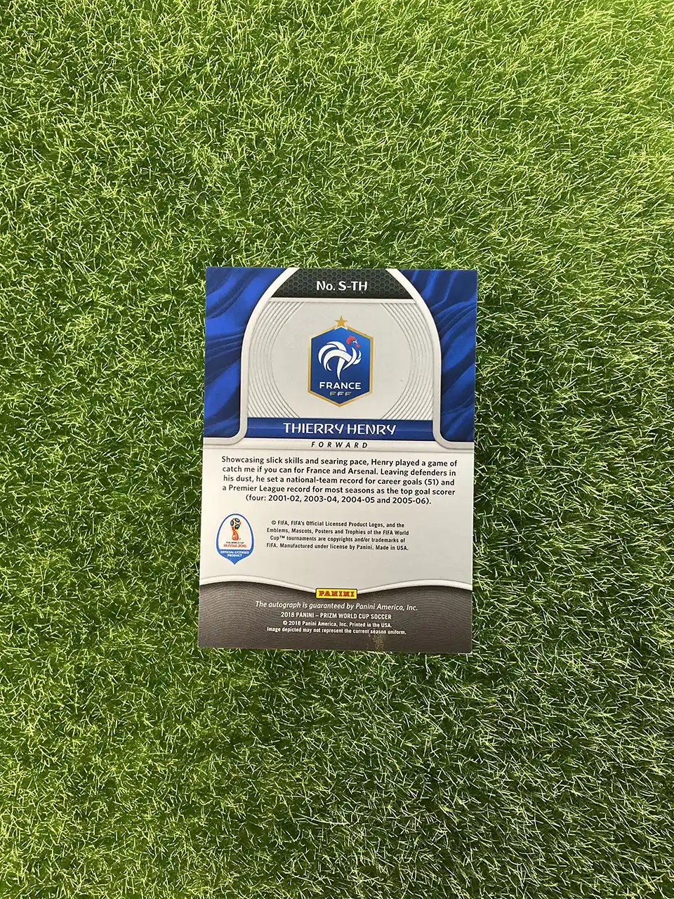 2018 Panini Prizm World Cup Thierry Henry Signatures Auto - Image 2