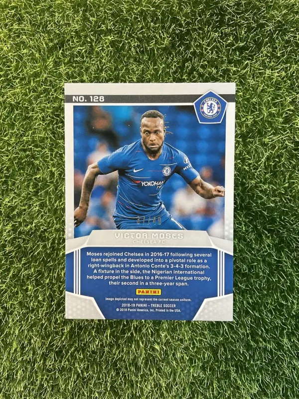 2018-19 Panini Treble Soccer Victor Moses Purple Parallel - Image 2