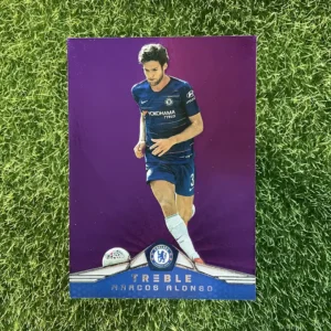 2018-19 Panini Treble Soccer Marcos Alonso Purple Parallel