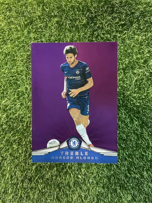 2018-19 Panini Treble Soccer Marcos Alonso Purple Parallel