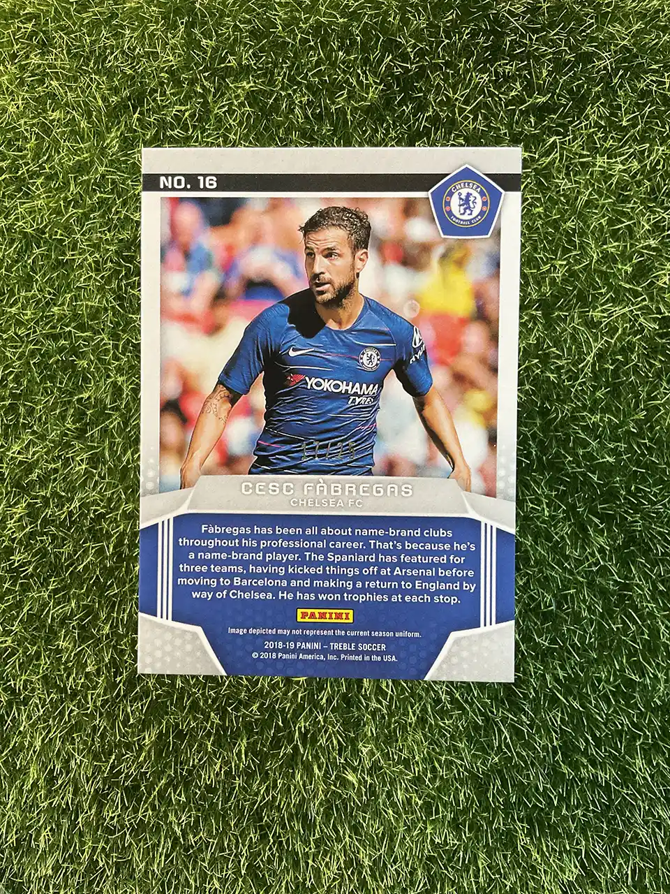 2018-19 Panini Treble Soccer Cesc Fàbregas Gold Parallel - Image 2