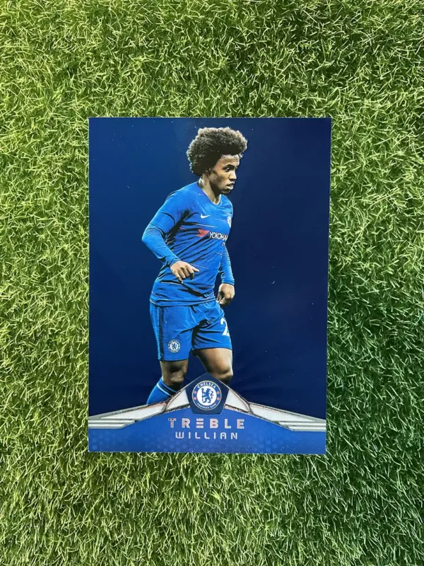 2018-19 Panini Treble Soccer Willian Blue Parallel