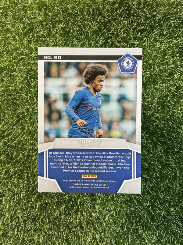 2018-19 Panini Treble Soccer Willian Blue Parallel - Image 2